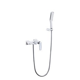 СМЕСИТЕЛЬ ДЛЯ ВАННЫ С ДУШЕВЫМ ГАРНИТУРОМ BOHEME VENTURO БЕЛЫЙ-ХРОМ