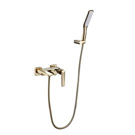 СМЕСИТЕЛЬ ДЛЯ ВАННЫ С ДУШЕВЫМ ГАРНИТУРОМ BOHEME VENTURO ЗОЛОТО