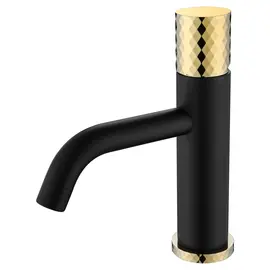 СМЕСИТЕЛЬ ДЛЯ УМЫВАЛЬНИКА НИЗКИЙ BOHEME STICK BLACK DIAMOND GOLD