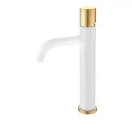 СМЕСИТЕЛЬ ДЛЯ УМЫВАЛЬНИКА ВЫСОКИЙ BOHEME STICK WHITE TOUCH GOLD