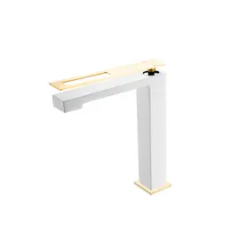 СМЕСИТЕЛЬ BOHEME Q ДЛЯ УМЫВАЛЬНИКА ВЫСОКИЙ WHITEGOLD