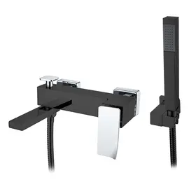 СМЕСИТЕЛЬ ДЛЯ ВАННЫ С ДУШЕМ BOHEME Q BLACKCHROME