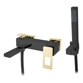 СМЕСИТЕЛЬ ДЛЯ ВАННЫ С ДУШЕМ BOHEME Q BLACKGOLD