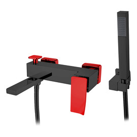 СМЕСИТЕЛЬ ДЛЯ ВАННЫ С ДУШЕМ BOHEME Q BLACKRED