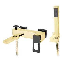 СМЕСИТЕЛЬ ДЛЯ ВАННЫ С ДУШЕМ BOHEME Q GOLDBLACK