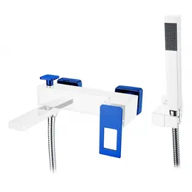 СМЕСИТЕЛЬ ДЛЯ ВАННЫ С ДУШЕМ BOHEME Q CHROMEBLUE