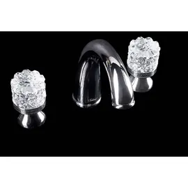 СМЕСИТЕЛЬ ДЛЯ РАКОВИНЫ НА 3 ОТВЕРСТИЯ BOHEME CRYSTAL ХРОМ (ДВУРУЧКОВЫЙ)