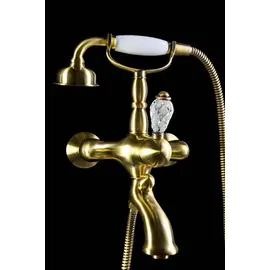 СМЕСИТЕЛЬ ДЛЯ ВАННЫ (ДУШЕВОЙ КОМПЛЕКТ) BOHEME CRYSTAL БРОНЗА (ОДНОРУЧКОВЫЙ)