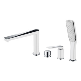 СМЕСИТЕЛЬ ВРЕЗНОЙ НА БОРТ ВАННЫ BOHEME VENTURO БЕЛЫЙ/ХРОМ