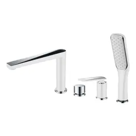 СМЕСИТЕЛЬ ВРЕЗНОЙ НА БОРТ ВАННЫ BOHEME VENTURO БЕЛЫЙ/ХРОМ