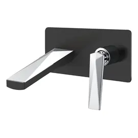 СМЕСИТЕЛЬ ВСТРАИВАЕМЫЙ ДЛЯ УМЫВАЛЬНИКА BOHEME VENTURO ЧЕРНЫЙ/ХРОМ