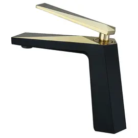 СМЕСИТЕЛЬ ДЛЯ УМЫВАЛЬНИКА BOHEME VENTURO ЧЕРНЫЙ-ЗОЛОТО