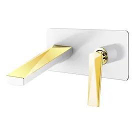 СМЕСИТЕЛЬ ВСТРАИВАЕМЫЙ ДЛЯ УМЫВАЛЬНИКА BOHEME VENTURO БЕЛЫЙ/ЗОЛОТО