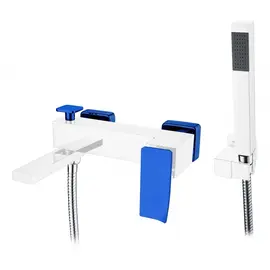 СМЕСИТЕЛЬ ДЛЯ ВАННЫ С ДУШЕМ BOHEME Q CHROMEBLUE