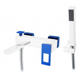 СМЕСИТЕЛЬ ДЛЯ ВАННЫ С ДУШЕМ BOHEME Q CHROMEBLUE