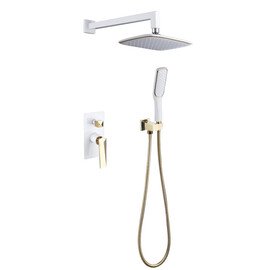 СМЕСИТЕЛЬ ВСТРАИВАЕМЫЙ (КОМПЛЕКТ) BOHEME VENTURO БЕЛЫЙ/ЗОЛОТО