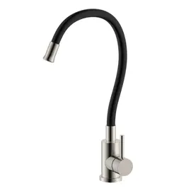 СМЕСИТЕЛЬ ДЛЯ КУХНИ С ГИБКИМ ЧЕРНЫМ ИЗЛИВОМ OLIVE'S BALEAR 13435-3BL