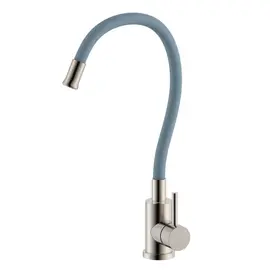 СМЕСИТЕЛЬ ДЛЯ КУХНИ С ГИБКИМ СИНИМ ИЗЛИВОМ OLIVE'S BALEAR 13435-3BLG