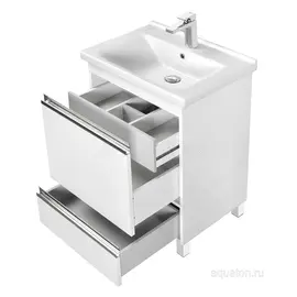 ТУМБА С РАКОВИНОЙ AQUATON КАПРИ 60 БЕЛЫЙ ГЛЯНЕЦ