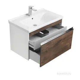 ТУМБА С РАКОВИНОЙ AQUATON КАПРИ 80 ТАКСОНИЯ ТЕМНАЯ