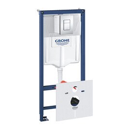 ИНСТАЛЛЯЦИЯ ДЛЯ УНИТАЗА GROHE RAPID SL 4V1 38775001, КЛАВИША СМЫВА ХРОМ