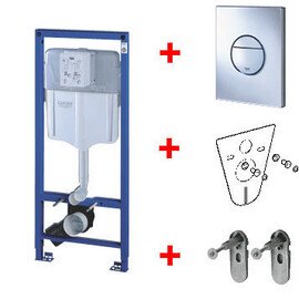 ИНСТАЛЛЯЦИЯ ДЛЯ УНИТАЗА GROHE RAPID SL 4V1 38813001, КЛАВИША СМЫВА ХРОМ