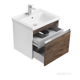 ТУМБА С РАКОВИНОЙ AQUATON КАПРИ 60 ТАКСОНИЯ ТЕМНАЯ