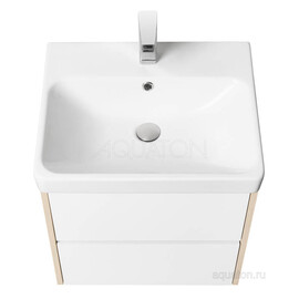 ТУМБА С РАКОВИНОЙ AQUATON СКАНДИ 55 БЕЛАЯ, ДУБ ВЕРОНА