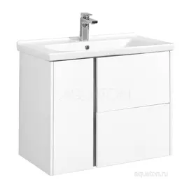 ТУМБА С РАКОВИНОЙ AQUATON СТОУН 80 БЕЛЫЙ