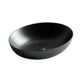 УМЫВАЛЬНИК ЧАША НАКЛАДНАЯ ОВАЛЬНАЯ CERAMICA NOVA ELEMENT 520*395*130ММ ЦВЕТ ЧЕРНЫЙ МАТОВЫЙ