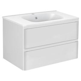 ТУМБА ПОД РАКОВИНУ VINCEA VICO 800 ПОДВЕСНАЯ, 2 ВЫКАТНЫХ ЯЩИКА SOFT CLOSE, G.WHITE