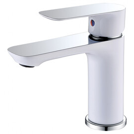 СМЕСИТЕЛЬ ДЛЯ РАКОВИНЫ ABBER WEISS INSEL AF8010W, БЕЛЫЙ-ХРОМ