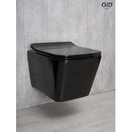 УНИТАЗ ПОДВЕСНОЙ GID TR2144BL ЧЕРНЫЙ ГЛЯНЕЦ