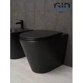 ПРИСТАВНОЙ УНИТАЗ GID TRS-263BM ЧЕРНЫЙ МАТОВЫЙ БЕЗОБОДКОВЫЙ