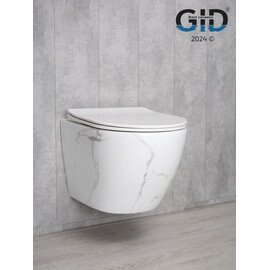 УНИТАЗ ПОДВЕСНОЙ GID WS2198 БЕЛЫЙ ГЛЯНЦЕВЫЙ ПОД КАМЕНЬ