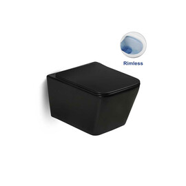 УНИТАЗ ПОДВЕСНОЙ VINCEA Q-LINE VT1-12MB БЕЗОБОДКОВЫЙ, ЧЕРНЫЙ МАТОВЫЙ