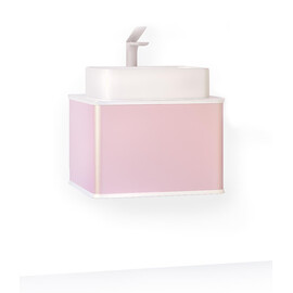 ПОДВЕСНАЯ ТУМБА JORNO PASTEL 58 РОЗОВЫЙ ИНЕЙ С РАКОВИНОЙ MELANA-7050H