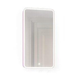 ЗЕРКАЛО-ШКАФ JORNO PASTEL 46 РОЗОВЫЙ ИНЕЙ С ПОДСВЕТКОЙ