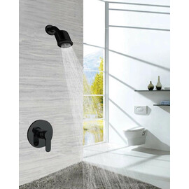ВСТРАИВАЕМЫЙ ДУШЕВОЙ КОМПЛЕКТ СО СМЕСИТЕЛЕМ ALMAES BARTIN 1 РЕЖИМ ЧЕРНЫЙ
