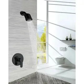 ВСТРАИВАЕМЫЙ ДУШЕВОЙ КОМПЛЕКТ СО СМЕСИТЕЛЕМ ALMAES BARTIN 1 РЕЖИМ ЧЕРНЫЙ