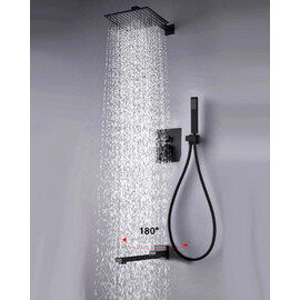 ВСТРАИВАЕМЫЙ ДУШЕВОЙ КОМПЛЕКТ ALMAES ELBE НА 3 ПОЛОЖЕНИЯ ЧЕРНЫЙ