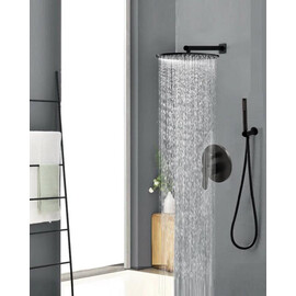 ВСТРАИВАЕМЫЙ ДУШЕВОЙ КОМПЛЕКТ СО СМЕСИТЕЛЕМ ALMAES SAKARI ЧЕРНЫЙ  2 РЕЖИМА