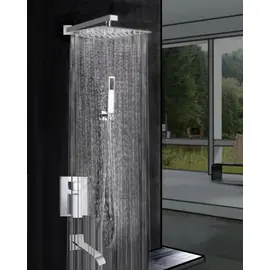 ВСТРАИВАЕМЫЙ ДУШЕВОЙ КОМПЛЕКТ СО СМЕСИТЕЛЕМ ALMAES LIROS ХРОМ  3 РЕЖИМА