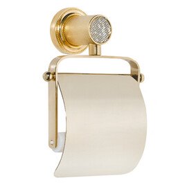 ДЕРЖАТЕЛЬ ДЛЯ ТУАЛЕТНОЙ БУМАГИ С КРЫШКОЙ BOHEME ROYAL CRISTAL ЗОЛОТО