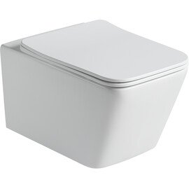 SANTILINE SL-5007MW УНИТАЗ ПОДВЕСНОЙ, БЕЗОБОДКОВЫЙ, БЕЛЫЙ-МАТОВЫЙ (СИДЕНЬЕ МИКРОЛИФТ)