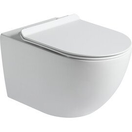 SANTILINE SL-5002MW УНИТАЗ ПОДВЕСНОЙ, БЕЗОБОДКОВЫЙ,БЕЛЫЙ МАТОВЫЙ (СИДЕНЬЕ МИКРОЛИФТ)