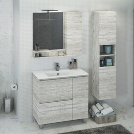 ШКАФ-КОЛОННА COMFORTY ВЕРОНА-35 ДУБ БЕЛЫЙ