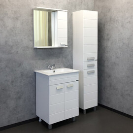 ЗЕРКАЛО-ШКАФ COMFORTY МОДЕНА М-60 БЕЛЫЙ МАТОВЫЙ