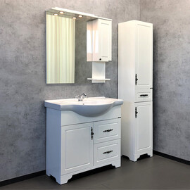 ТУМБА-УМЫВАЛЬНИК COMFORTY СЕВИЛЬЯ-85 СЛОНОВАЯ КОСТЬ С РАКОВИНОЙ СЕНЕЖ 87