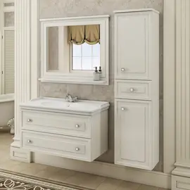 ТУМБА-УМЫВАЛЬНИК COMFORTY ФЕРРАРА-100 БЕЛЫЙ ГЛЯНЕЦ С РАКОВИНОЙ 50110 